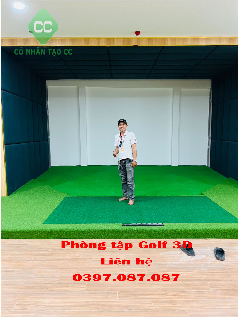 Thi công phòng tập Golf 3D Nhà Bè HCM