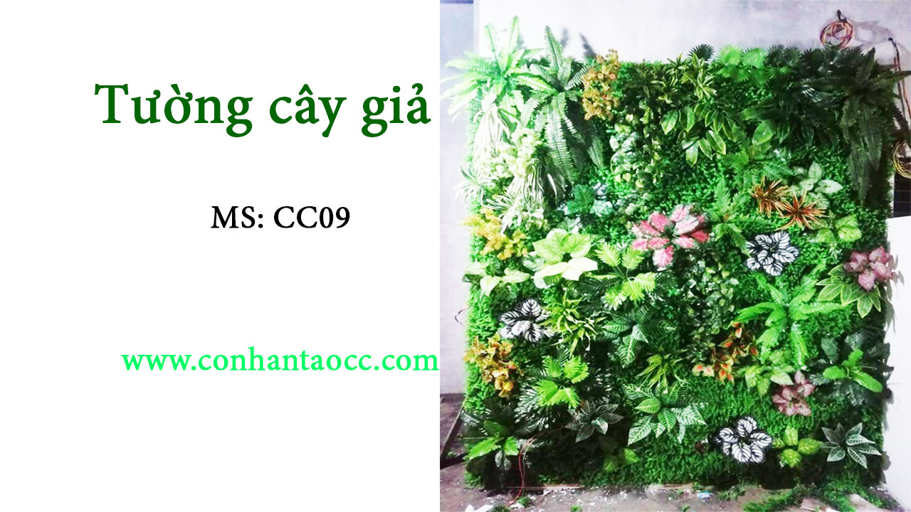 tường cây giả