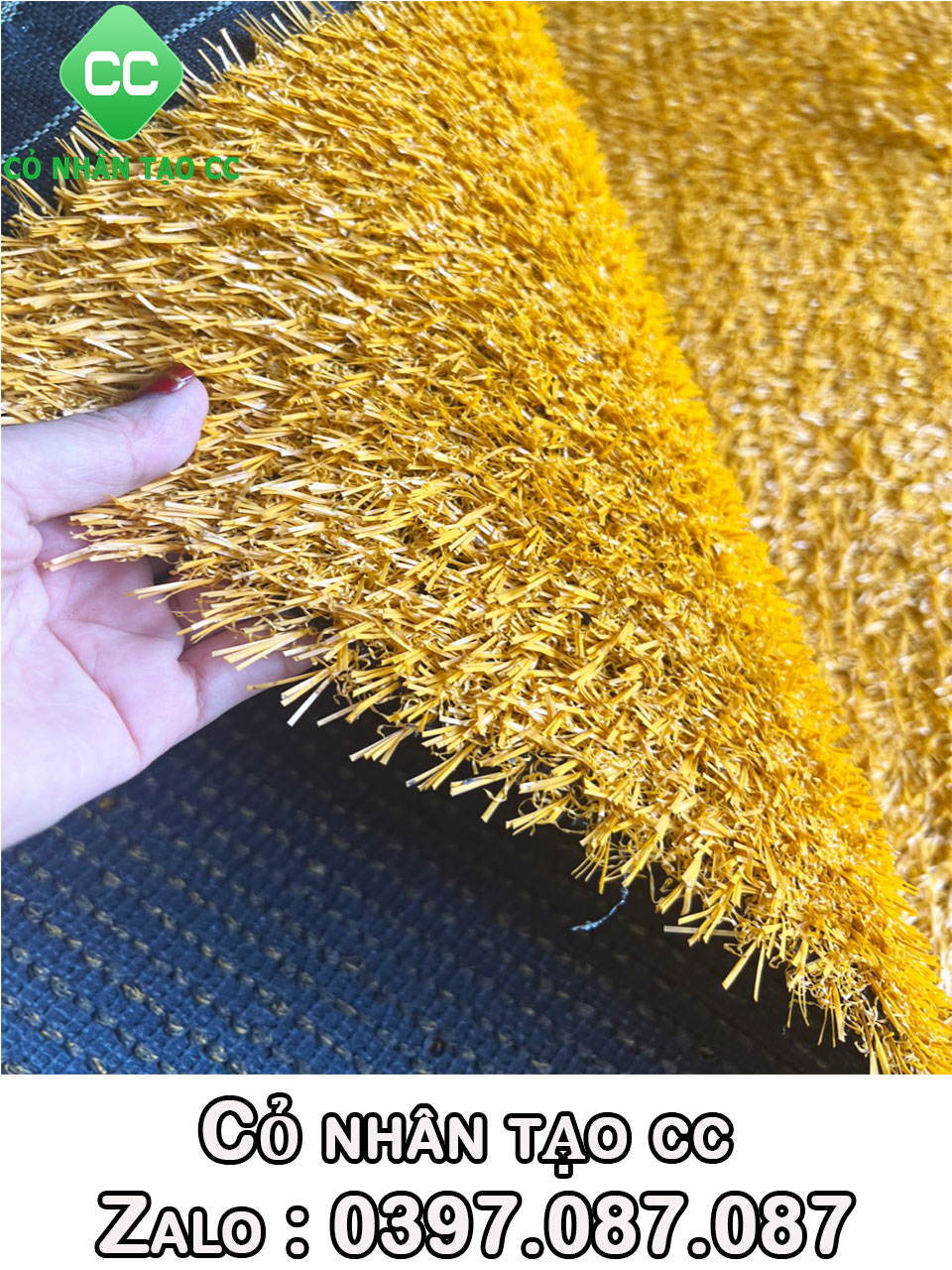 Thảm cỏ nhân tạo màu vàng