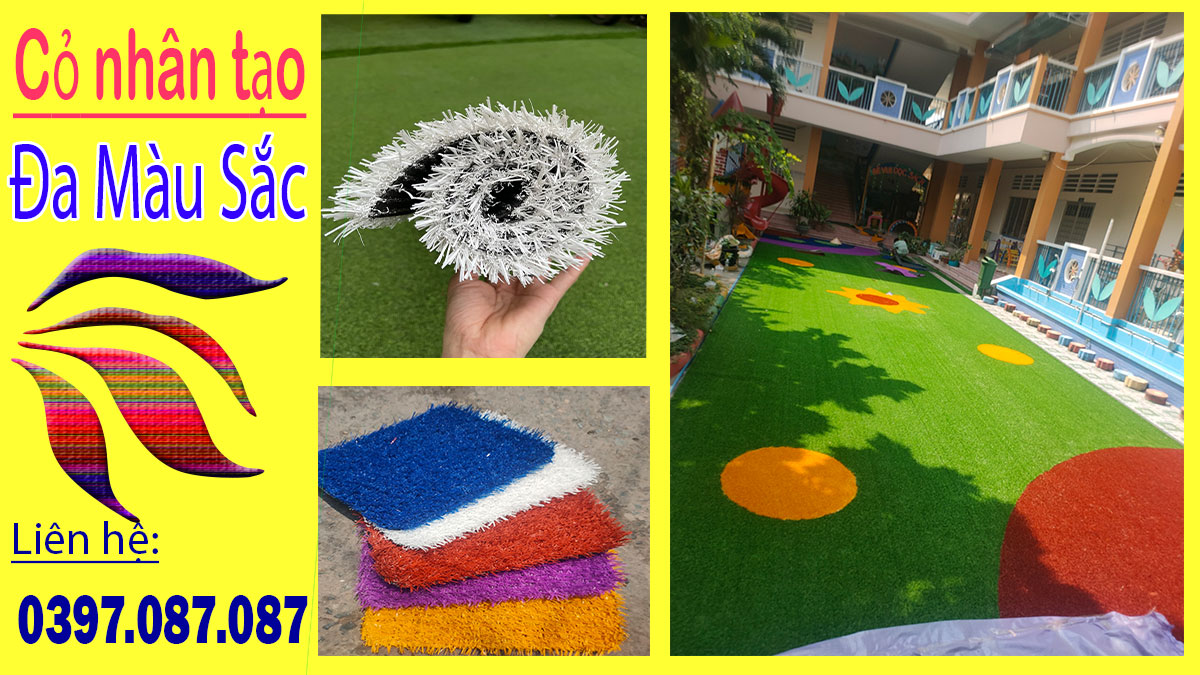 cỏ nhân tạo màu