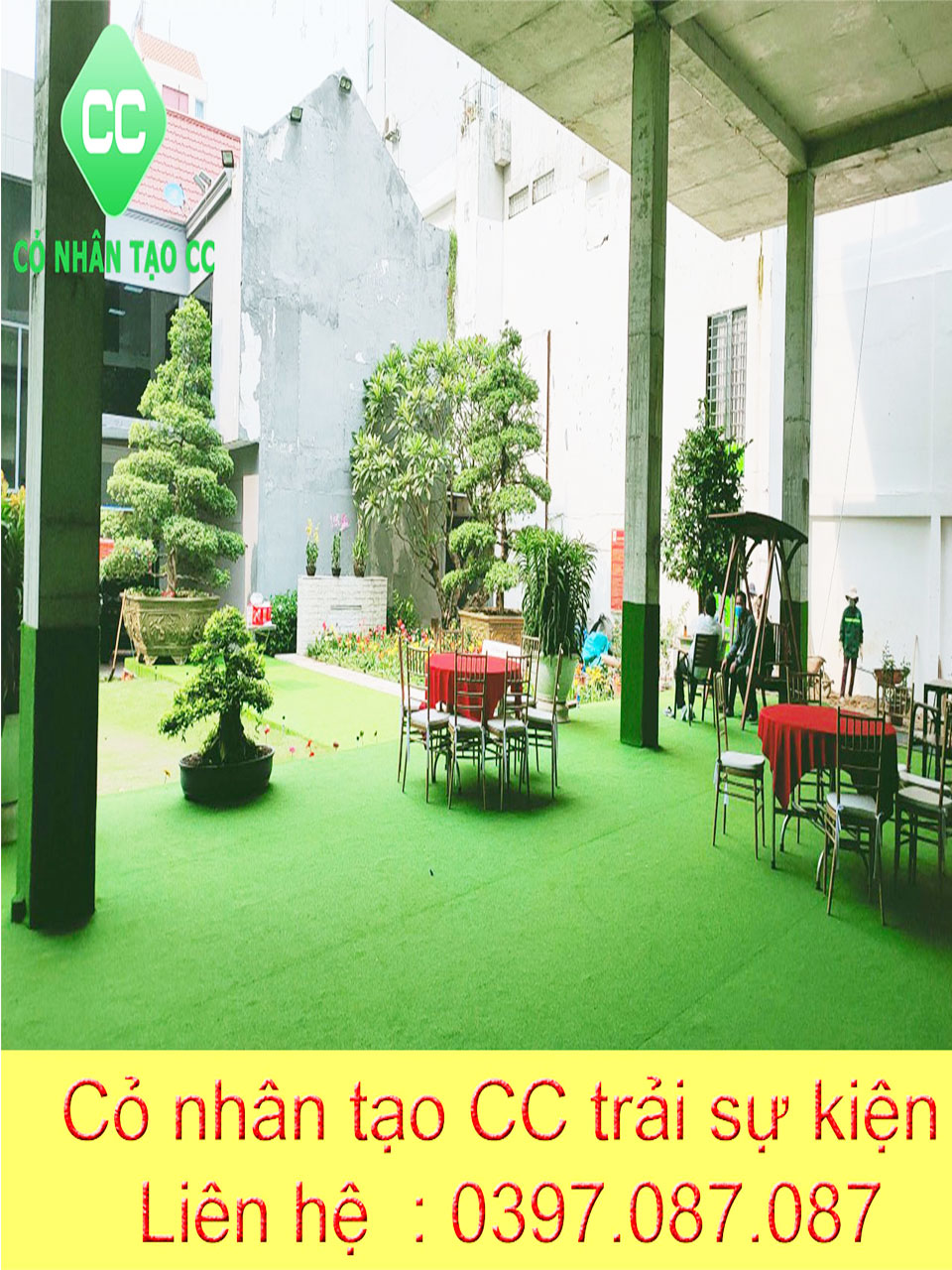 Thảm cỏ nhân tạo trải sự kiện giá rẻ