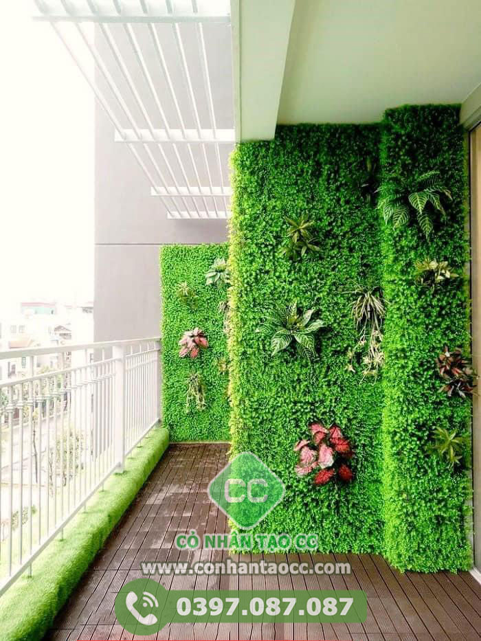 mảnh tường cỏ nhân tạo cc