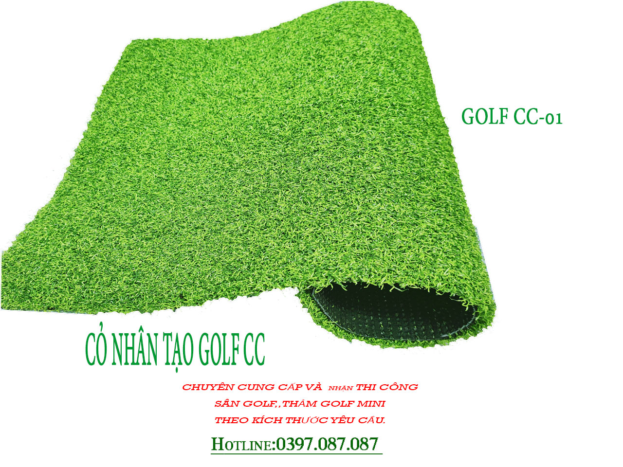 cỏ nhân tạo golf cao cấp cc-01