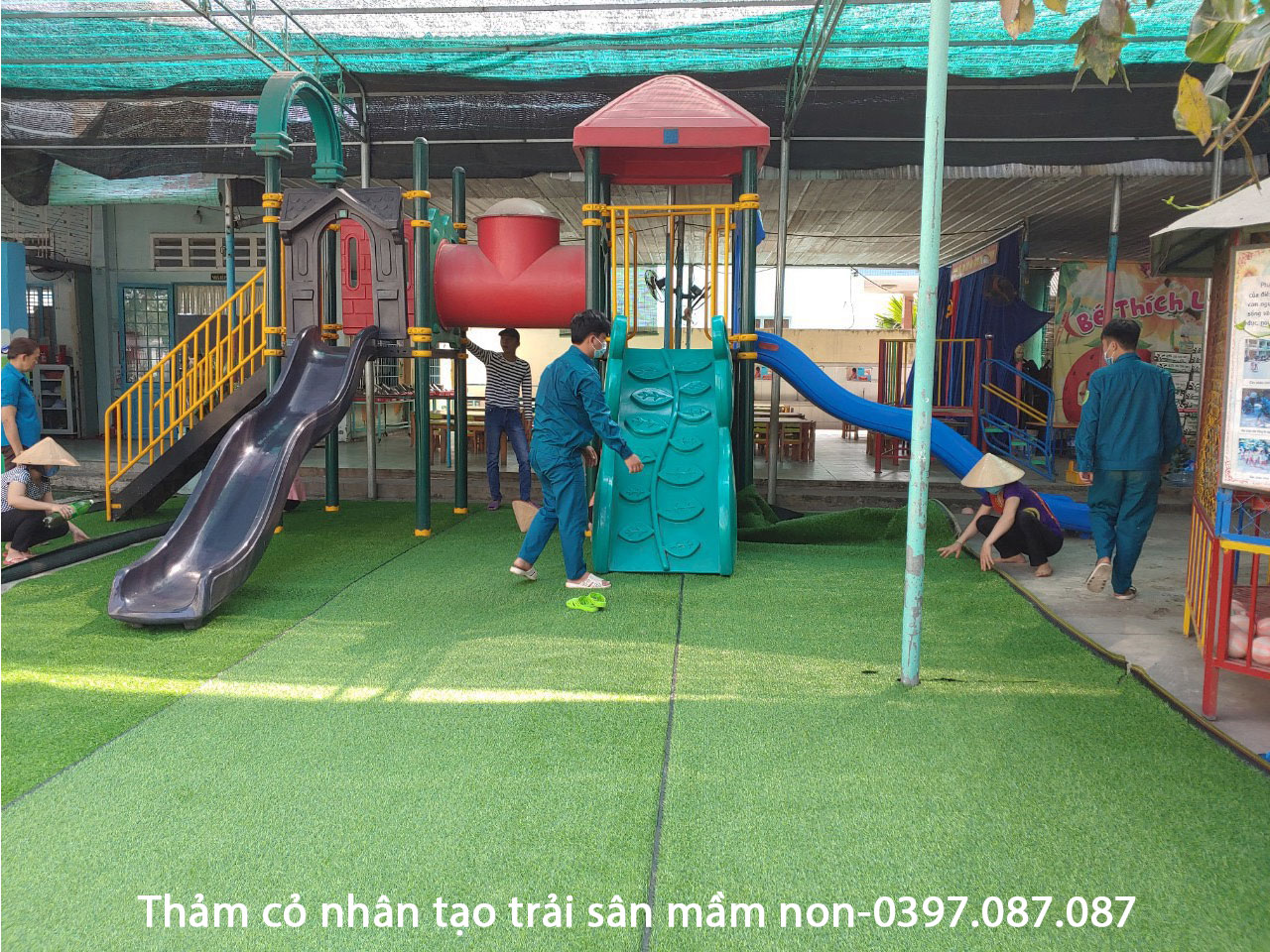 cỏ nhân tạo trường mầm non