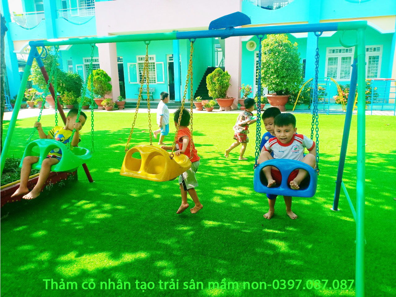 cỏ nhân tạo trường mầm non