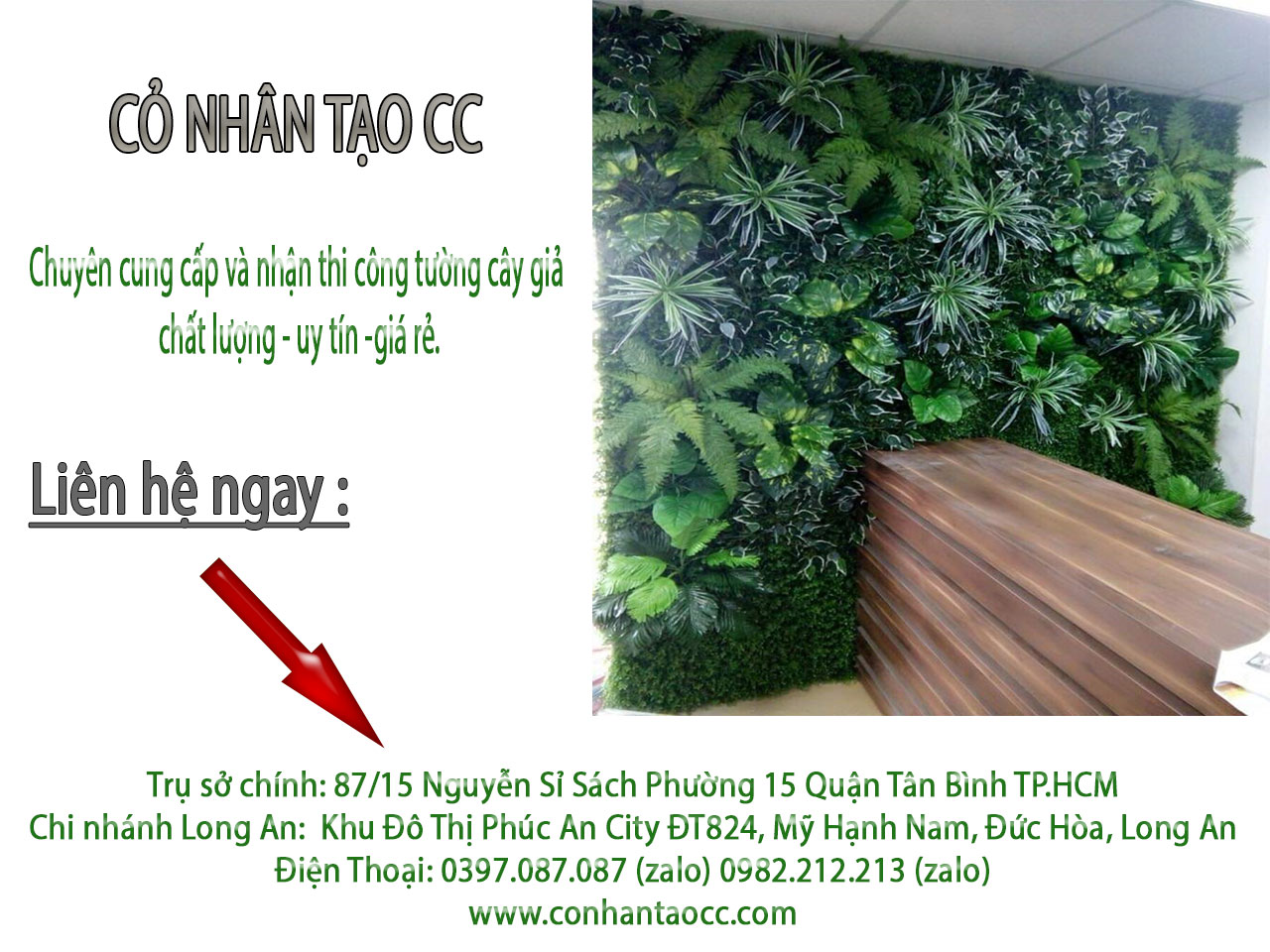 tường cây giả