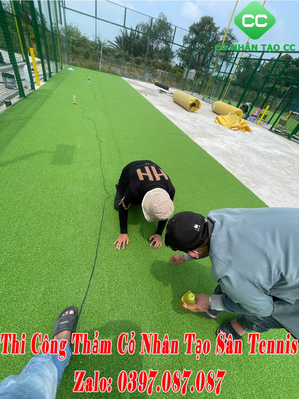 Thi công thảm cỏ nhân tạo Sân Tennis